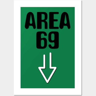 Area 69 Funny Alien tee Posters and Art